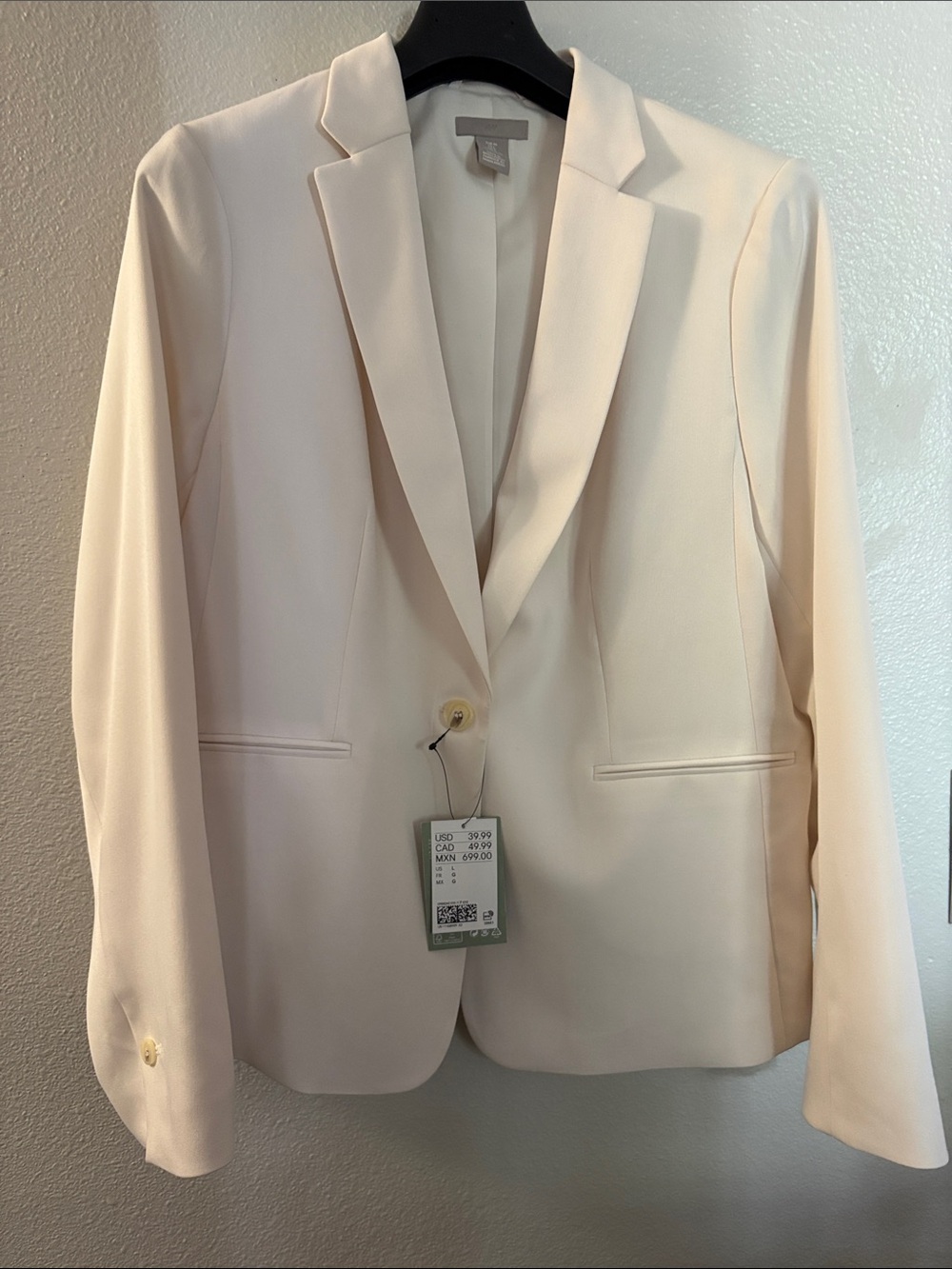 Cream Blazer H&M
